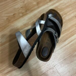 Birkenstock Betula Silver Sandals
